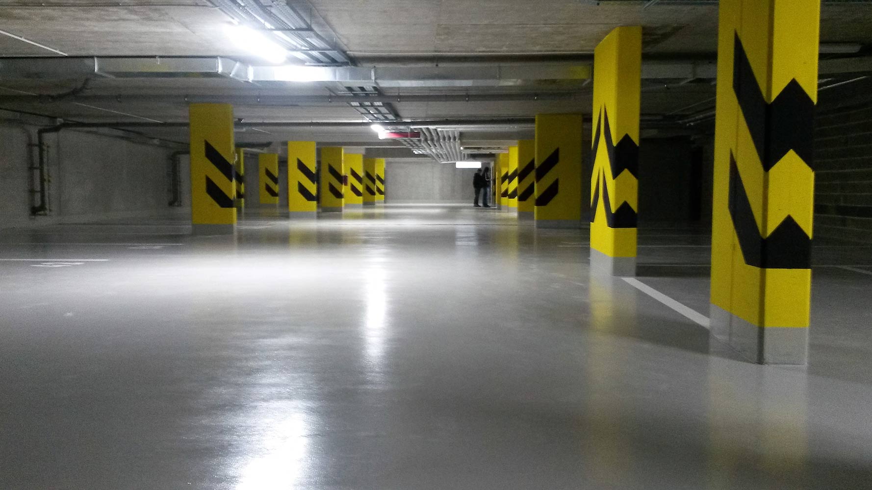  Epoxidové stěrky, Parking, Praha Malešice, Bytový dům